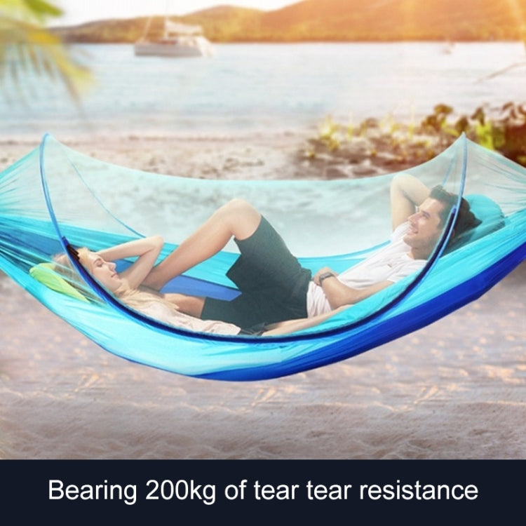 Võng dù nylon tự động hoàn toàn di động ngoài trời có màn chống muỗi, Kích thước: 290 x 140cm, 290x140cm Xanh lá, 290x140cm Xanh dương, 290x140cm Cam, 290x140cm Rằn ri, 290x140cm Xanh lính, 290x140cm Đen, 290x140cm Xanh đậm