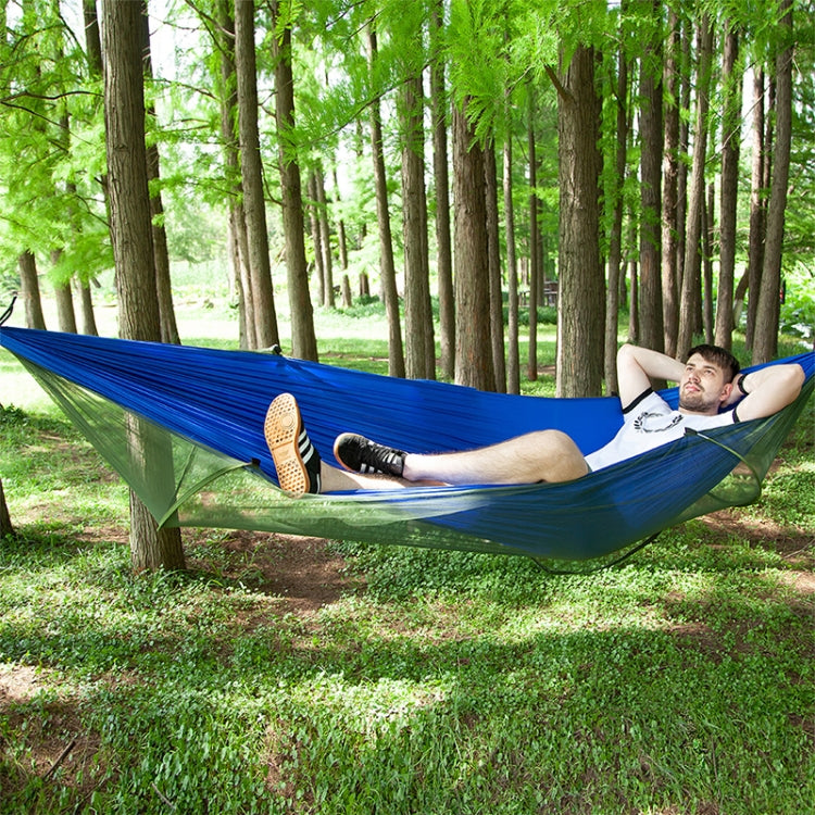 Võng dù nylon tự động hoàn toàn di động ngoài trời có màn chống muỗi, Kích thước: 290 x 140cm, 290x140cm Xanh lá, 290x140cm Xanh dương, 290x140cm Cam, 290x140cm Rằn ri, 290x140cm Xanh lính, 290x140cm Đen, 290x140cm Xanh đậm