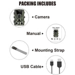 Camera săn bắn an ninh HC801A 8MP chống nước IP65 có tầm nhìn ban đêm IR, chương trình Novatek 96650, góc rộng 120 độ, góc cảm biến PIR 110 độ, HC801A