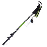 Gậy leo núi ngoài trời KODENOR, gậy trekking sợi carbon gập gọn, tay cầm thẳng, chiều dài: 63-135CM, màu đen + xanh lá, màu đen xanh dương, màu đen vàng