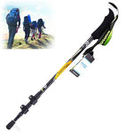 Gậy leo núi ngoài trời KODENOR, gậy trekking sợi carbon gập gọn, tay cầm thẳng, chiều dài: 63-135CM, màu đen + xanh lá, màu đen xanh dương, màu đen vàng