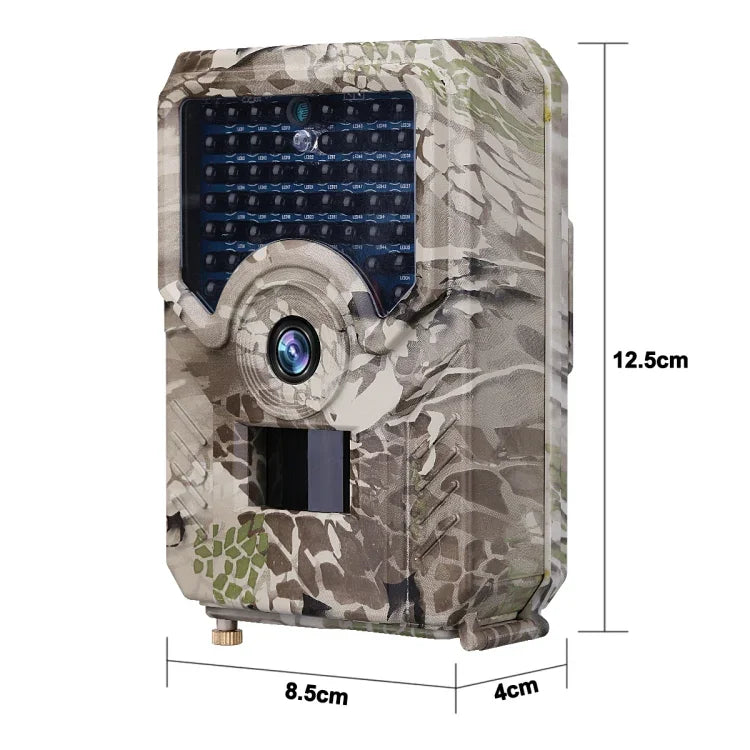 Camera săn bắn theo dõi an ninh IP54 chống nước PR-200 có hồng ngoại nhìn ban đêm, góc rộng 120 độ, góc cảm biến PIR 100 độ, PR200