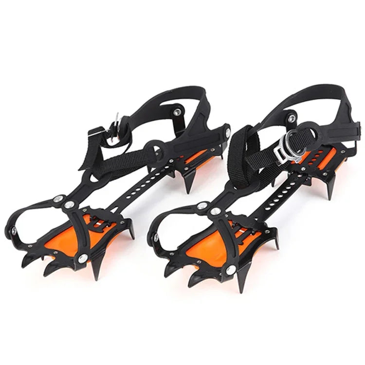 Aotu AT8701 một đôi 10 răng bọc giày leo núi bám băng chống trượt, 10 răng màu cam, 10 răng màu vàng