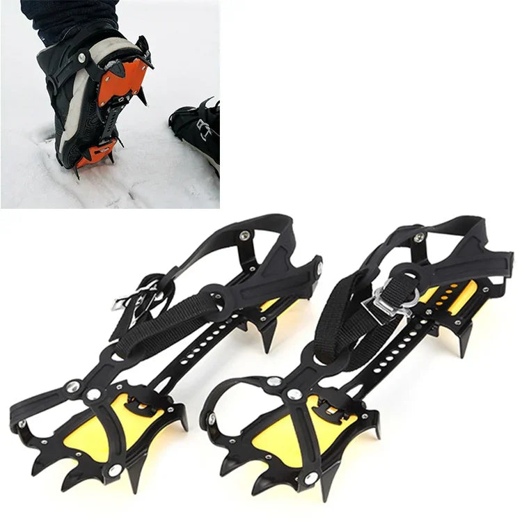 Aotu AT8701 một đôi 10 răng bọc giày leo núi bám băng chống trượt, 10 răng màu cam, 10 răng màu vàng
