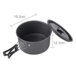 Bộ nồi chảo cắm trại ngoài trời siêu nhẹ DS-500 gồm 15 món xếp chồng cho 4-5 người, Kích thước: Lớn, DS-500 Kích thước: Lớn