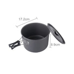 Bộ nồi chảo cắm trại ngoài trời siêu nhẹ DS-500 gồm 15 món xếp chồng cho 4-5 người, Kích thước: Lớn, DS-500 Kích thước: Lớn