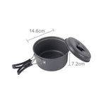 Bộ nồi chảo cắm trại ngoài trời siêu nhẹ DS-500 gồm 15 món xếp chồng cho 4-5 người, Kích thước: Lớn, DS-500 Kích thước: Lớn