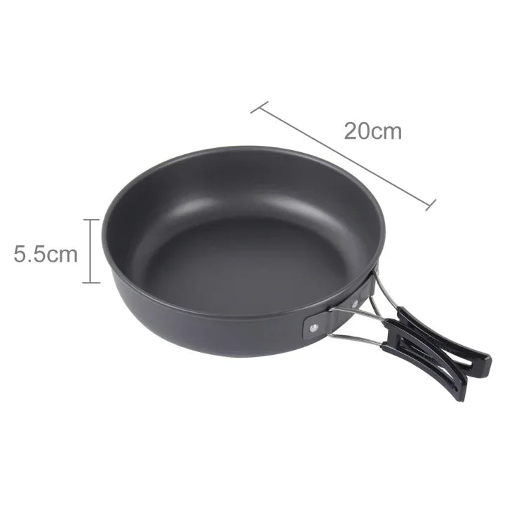 Bộ nồi chảo cắm trại ngoài trời siêu nhẹ DS-500 gồm 15 món xếp chồng cho 4-5 người, Kích thước: Lớn, DS-500 Kích thước: Lớn
