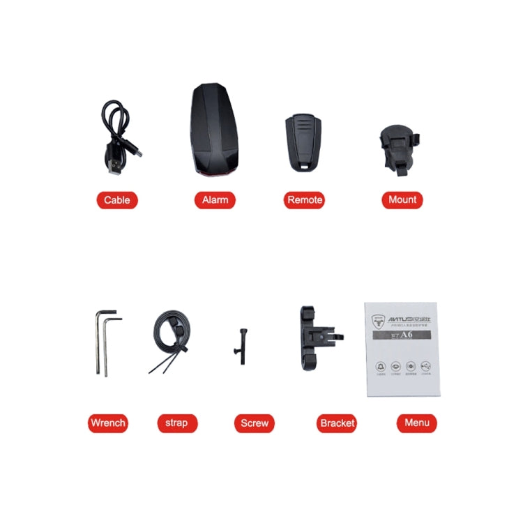 Đèn hậu xe đạp LED COB thông minh chống nước IP65 sạc USB có điều khiển từ xa, Khoảng cách điều khiển: 1-100m, Đèn hậu chống nước IP65