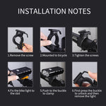 Đèn xe đạp sạc USB BX2 gắn tay lái phía trước (3 giờ, bóng đèn L2), 3 giờ, bóng đèn L2