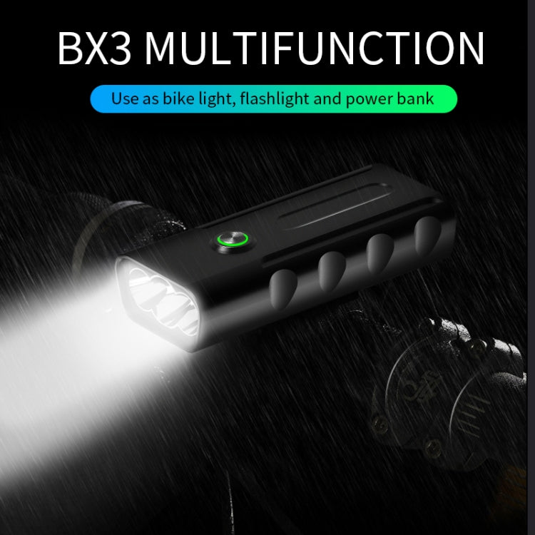Đèn xe đạp sạc USB BX3 gắn tay lái phía trước (10 giờ, bóng đèn T6+A02), 10 giờ, bóng đèn T6+A02