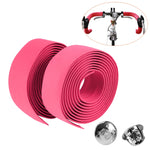 1 cặp băng quấn tay lái xe đạp đường trường thể thao bằng nút chai + 2 nút bịt tay lái, 2m màu đỏ, 2m màu trắng, 2m màu vàng, 2m màu đen, 2m màu hồng, 2m màu xanh lá, 2m màu xanh dương