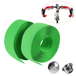 1 cặp băng quấn tay lái xe đạp đường trường thể thao bằng nút chai + 2 nút bịt tay lái, 2m màu đỏ, 2m màu trắng, 2m màu vàng, 2m màu đen, 2m màu hồng, 2m màu xanh lá, 2m màu xanh dương