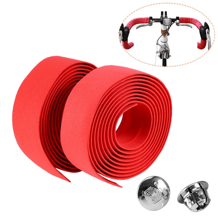1 cặp băng quấn tay lái xe đạp đường trường thể thao bằng nút chai + 2 nút bịt tay lái, 2m màu đỏ, 2m màu trắng, 2m màu vàng, 2m màu đen, 2m màu hồng, 2m màu xanh lá, 2m màu xanh dương