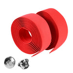 1 cặp băng quấn tay lái xe đạp đường trường thể thao bằng nút chai + 2 nút bịt tay lái, 2m màu đỏ, 2m màu trắng, 2m màu vàng, 2m màu đen, 2m màu hồng, 2m màu xanh lá, 2m màu xanh dương