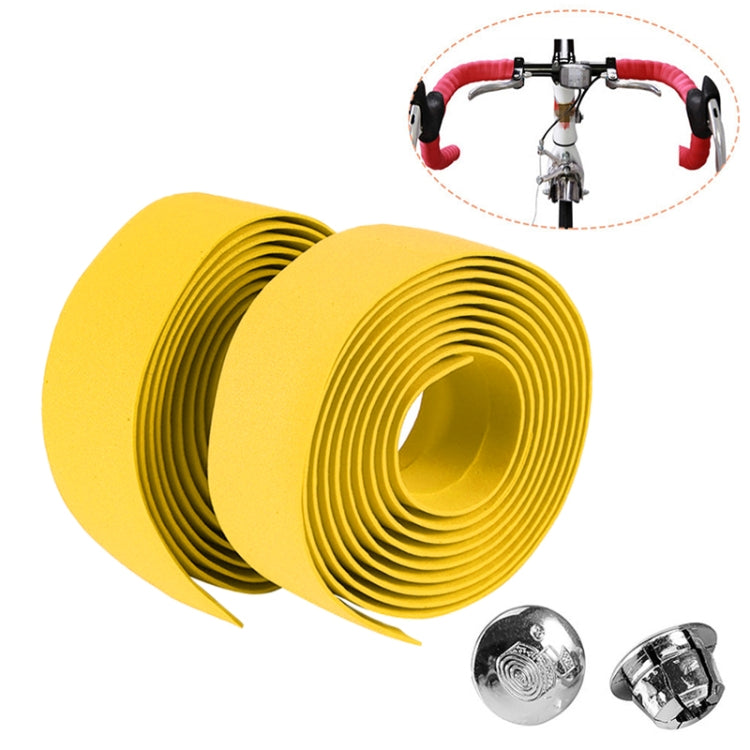 1 cặp băng quấn tay lái xe đạp đường trường thể thao bằng nút chai + 2 nút bịt tay lái, 2m màu đỏ, 2m màu trắng, 2m màu vàng, 2m màu đen, 2m màu hồng, 2m màu xanh lá, 2m màu xanh dương