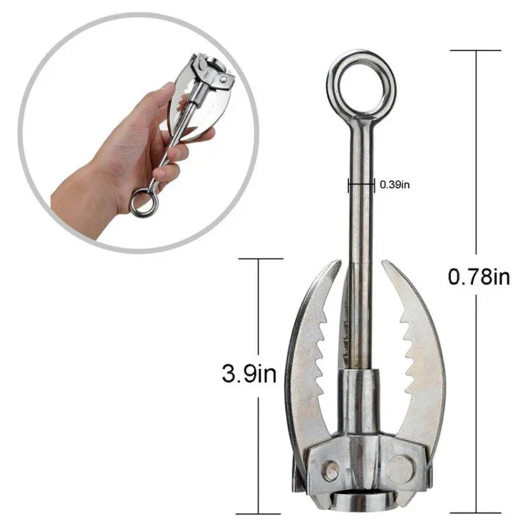 KS042 Móc ba chân gấp dụng cụ leo núi bám đá băng, móc khóa sinh tồn thể thao ngoài trời
