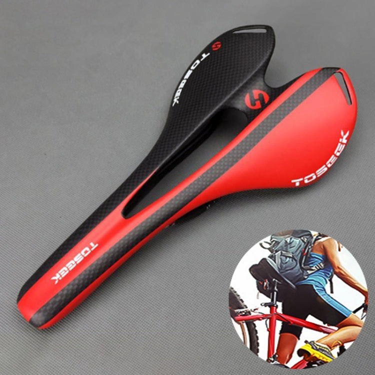 Yên xe đạp đường trường bằng sợi carbon TOSEEK, yên rỗng, kết cấu 3K + phủ mờ, Màu phủ mờ: xanh dương, đỏ, trắng, vàng, đen, cam, xanh lá, xám
