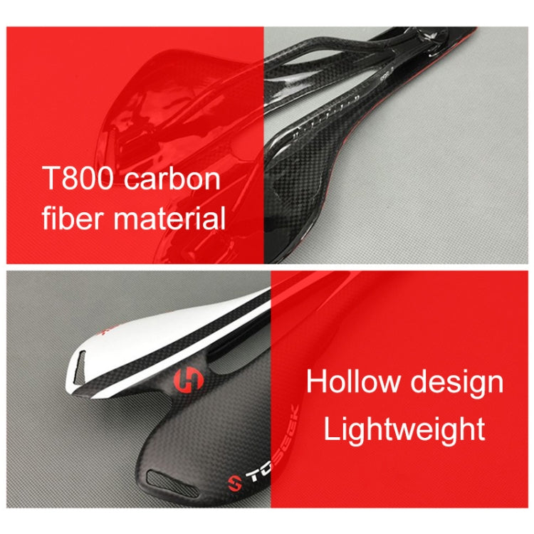 Yên xe đạp đường trường bằng sợi carbon TOSEEK, yên rỗng, kết cấu 3K + phủ mờ, Màu phủ mờ: xanh dương, đỏ, trắng, vàng, đen, cam, xanh lá, xám
