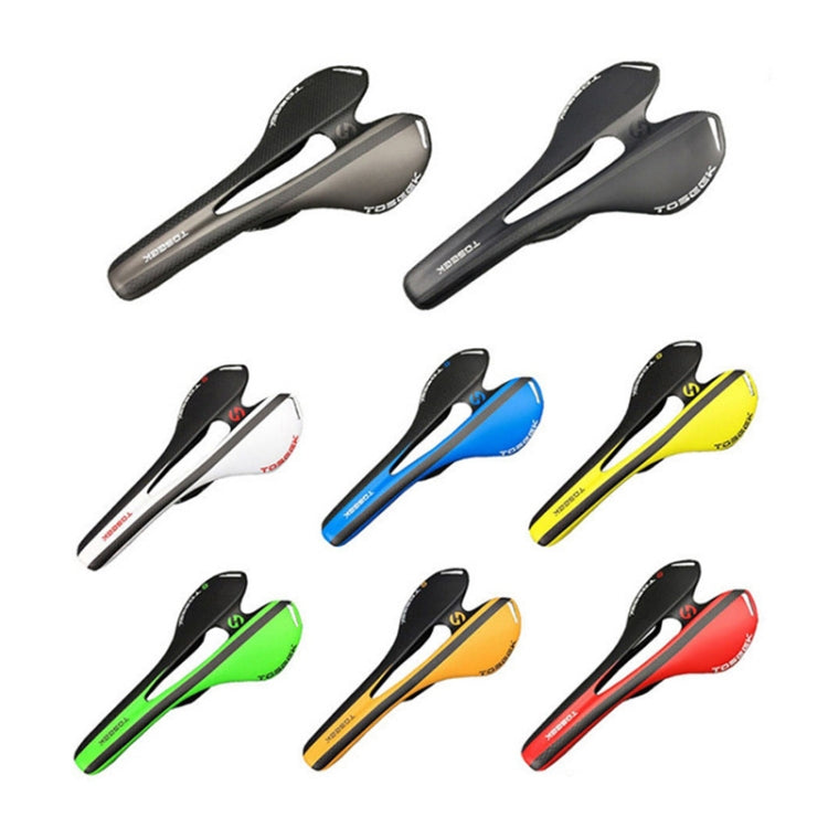 Yên xe đạp đường trường bằng sợi carbon TOSEEK, yên rỗng, kết cấu 3K + phủ mờ, Màu phủ mờ: xanh dương, đỏ, trắng, vàng, đen, cam, xanh lá, xám