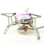 Bếp cắm trại mini di động ngoài trời bằng thép không gỉ chống gió S187, S187