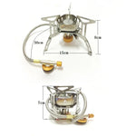 Bếp cắm trại mini di động ngoài trời bằng thép không gỉ chống gió S187, S187