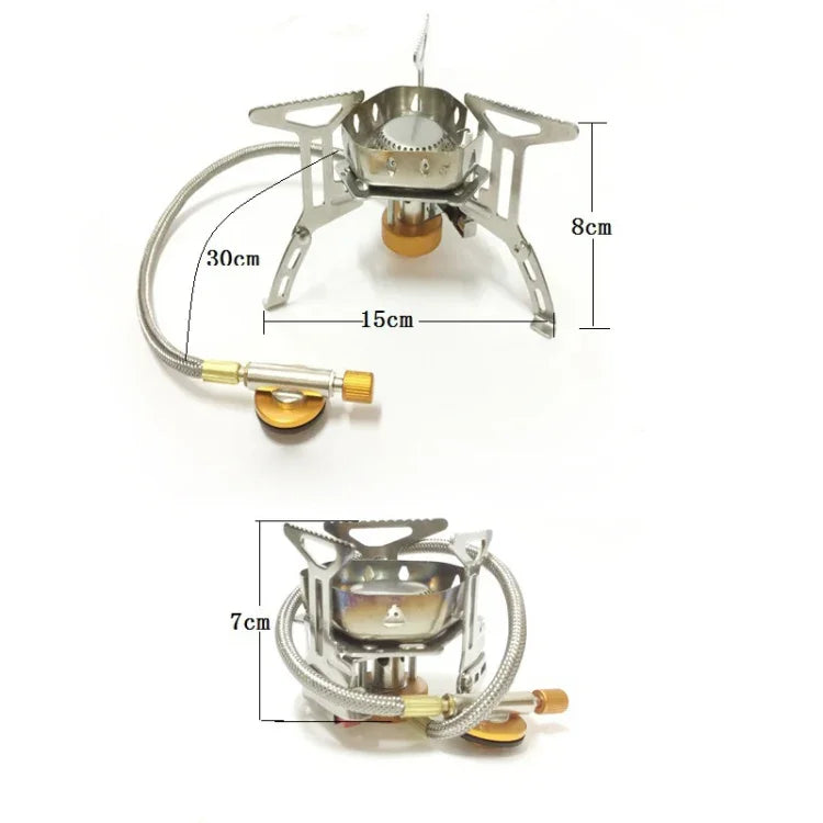 Bếp cắm trại mini di động ngoài trời bằng thép không gỉ chống gió S187, S187