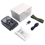 Camera săn bắn hồng ngoại PR-200B 12MP 1080P HD góc rộng 120 độ chống nước IP56, hỗ trợ thẻ TF, cảm biến PIR khoảng cách 10-15m, PR200B