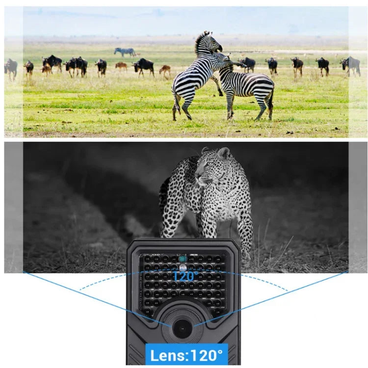 Camera săn bắn hồng ngoại PR-200B 12MP 1080P HD góc rộng 120 độ chống nước IP56, hỗ trợ thẻ TF, cảm biến PIR khoảng cách 10-15m, PR200B