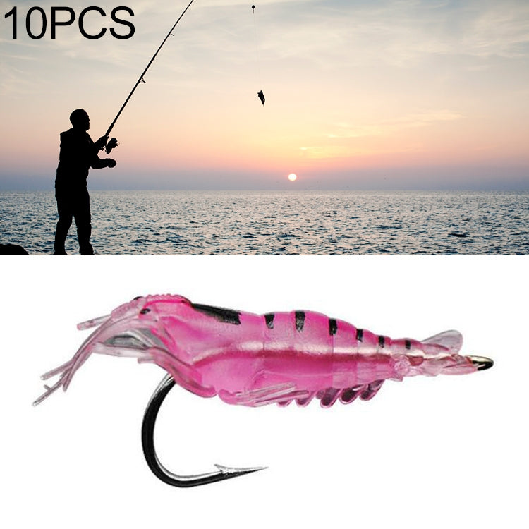 10 Cái Mồi Câu Mềm Nhân Tạo 4cm Hình Tôm Có Móc, Tôm Trong Suốt Có Móc, Tôm Nhân Tạo Có Móc, Tôm Phát Sáng Có Móc, Tôm Hồng Có Móc, Tôm Xanh Có Móc