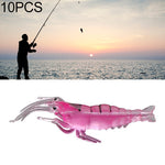 10 Cái Mồi Câu Mềm 4cm Mồi Popper, Tôm Nhân Tạo, Tôm Phát Sáng, Tôm Hồng, Tôm Xanh, Tôm Trong Suốt