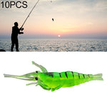 10 Cái Mồi Câu Mềm 4cm Mồi Popper, Tôm Nhân Tạo, Tôm Phát Sáng, Tôm Hồng, Tôm Xanh, Tôm Trong Suốt