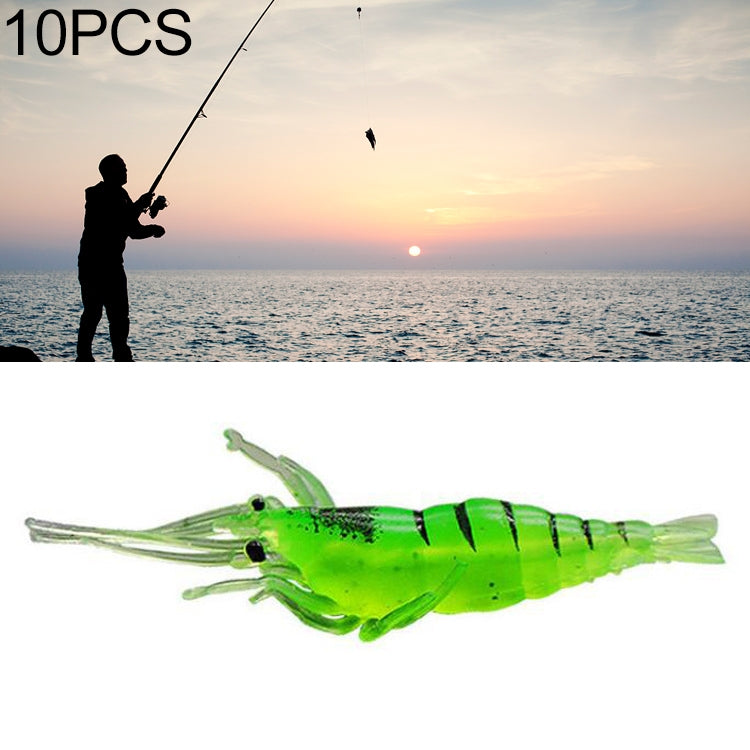 10 Cái Mồi Câu Mềm 4cm Mồi Popper, Tôm Nhân Tạo, Tôm Phát Sáng, Tôm Hồng, Tôm Xanh, Tôm Trong Suốt