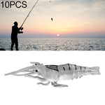 10 Cái Mồi Câu Mềm 4cm Mồi Popper, Tôm Nhân Tạo, Tôm Phát Sáng, Tôm Hồng, Tôm Xanh, Tôm Trong Suốt