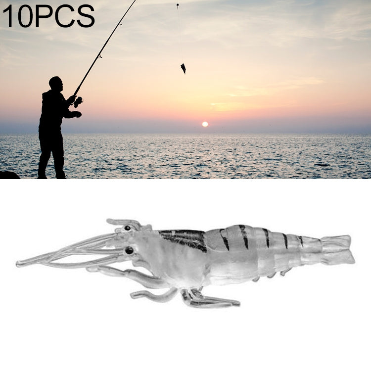 10 Cái Mồi Câu Mềm 4cm Mồi Popper, Tôm Nhân Tạo, Tôm Phát Sáng, Tôm Hồng, Tôm Xanh, Tôm Trong Suốt