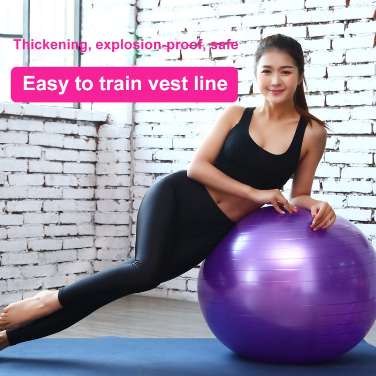 Bóng yoga thể thao dày chống nổ lớn, bóng yoga môi trường cho bà bầu, Đường kính: 65cm, 65cm (Màu hồng), 65cm (Màu xanh dương), 65cm (Màu tím)
