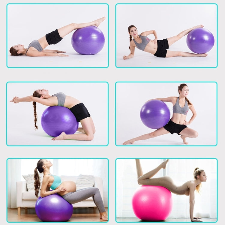 Bóng yoga thể thao dày chống nổ lớn, bóng yoga môi trường cho bà bầu, Đường kính: 65cm, 65cm (Màu hồng), 65cm (Màu xanh dương), 65cm (Màu tím)