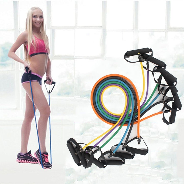 Dây kháng lực tập thể dục thể hình co giãn, dây tập yoga, dây tập cơ bắp, Kích thước: 5*9*1200mm, Giao màu ngẫu nhiên, Kích thước: 5*9*1200mm
