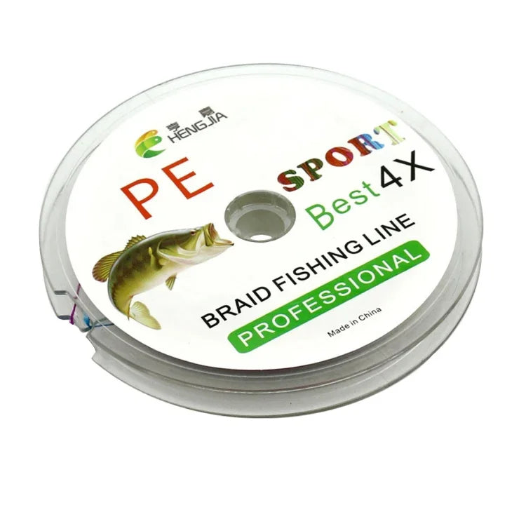 Dây câu cá PE bện 4 sợi HENGJIA màu sắc 5.0# 0.37mm 50LB 22.6kg lực căng 100m siêu bền, 5.0# 0.37mm 50LB