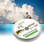 Dây câu cá PE bện 4 sợi HENGJIA màu sắc 5.0# 0.37mm 50LB 22.6kg lực căng 100m siêu bền, 5.0# 0.37mm 50LB