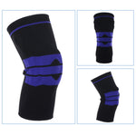Bảo vệ đầu gối thể thao ngoài trời bằng silicone dệt chống va đập, có lò xo hỗ trợ, Kích thước: XL, Kích thước: XL