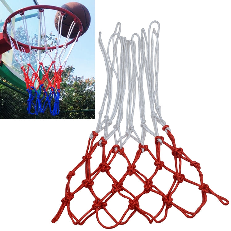 Lưới khung bóng rổ dây polyester phiên bản thường (trắng đỏ xanh)