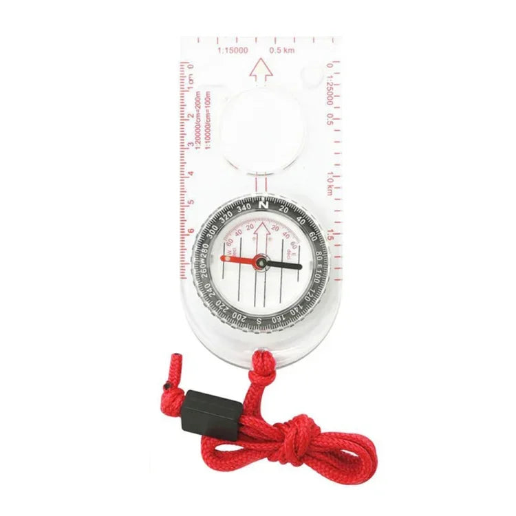 2 cái la bàn ngoài trời Nisa SD482 thước bản đồ đa chức năng có kính lúp, SD482