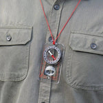 2pcs Nisa SD482 Outdoor Compass Map Scale with Magnifying Glass Multifunction, SD482