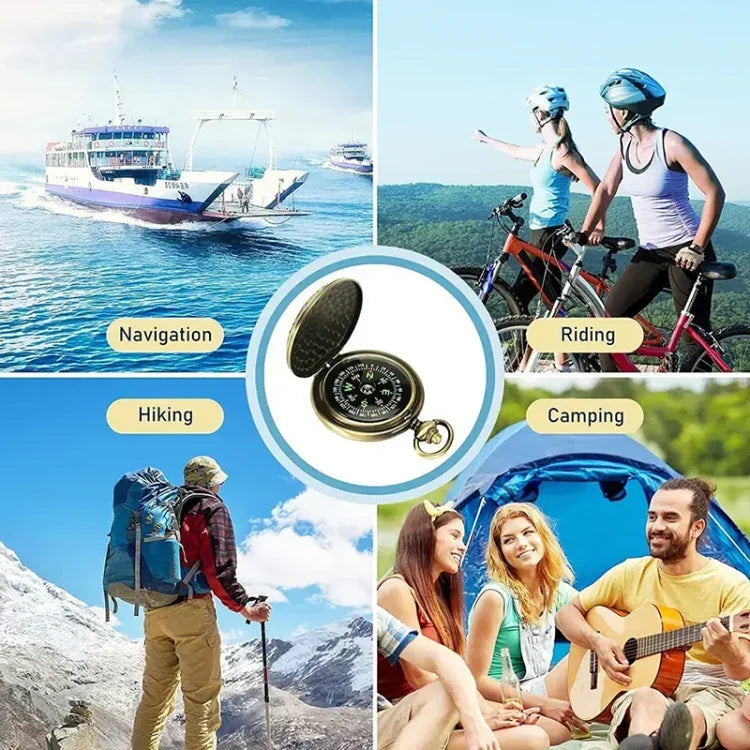 Đồng hồ bỏ túi kim loại cổ điển Nisa J35A có la bàn, J35A