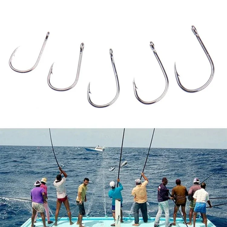 500 móc câu cá có lỗ kích thước hỗn hợp, 3-12# có lỗ