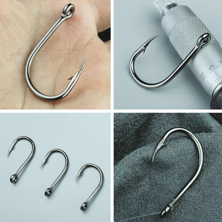 500 móc câu cá có lỗ kích thước hỗn hợp, 3-12# có lỗ