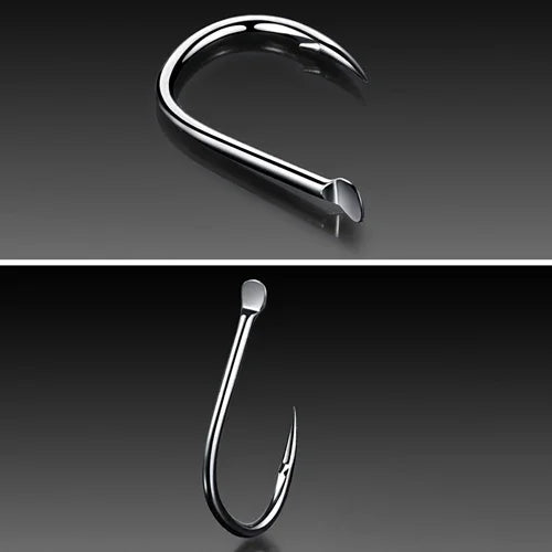 ISE 500 PCS Mixed Size Fish Barbed Hook Fishing Hooks, 3-12#