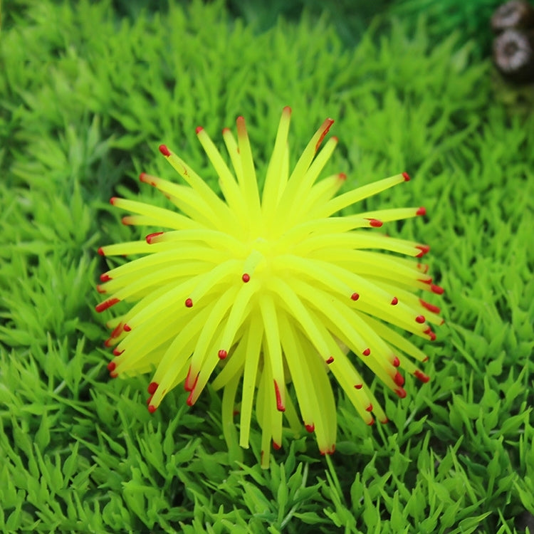 Trang trí bể cá mô phỏng nhím biển TPR với gai, kích thước: L, đường kính: 13cm, 13cm