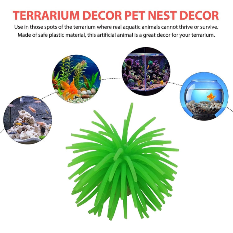 Trang trí bể cá quả cầu nhím biển mô phỏng TPR, kích thước S, đường kính 7cm, kích thước S